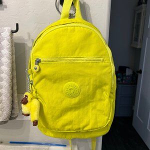 KIPLING, NEON YELLOW BACKPACK SIZE MEDIUM TO LARGE,
